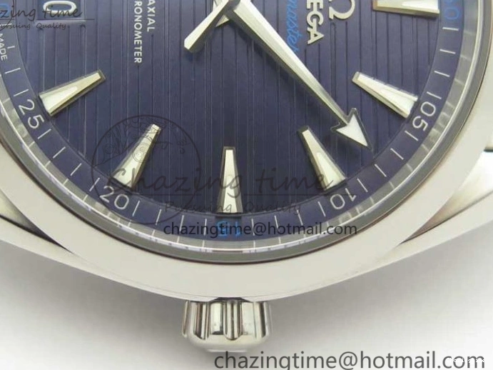 0130 Aqua Terra 150M Master Chronometers VSF 1:1 Best Edition Deep Blue Dial Silver Hand on SS Bracelet A8900 Super Clone HighPerformance 8013